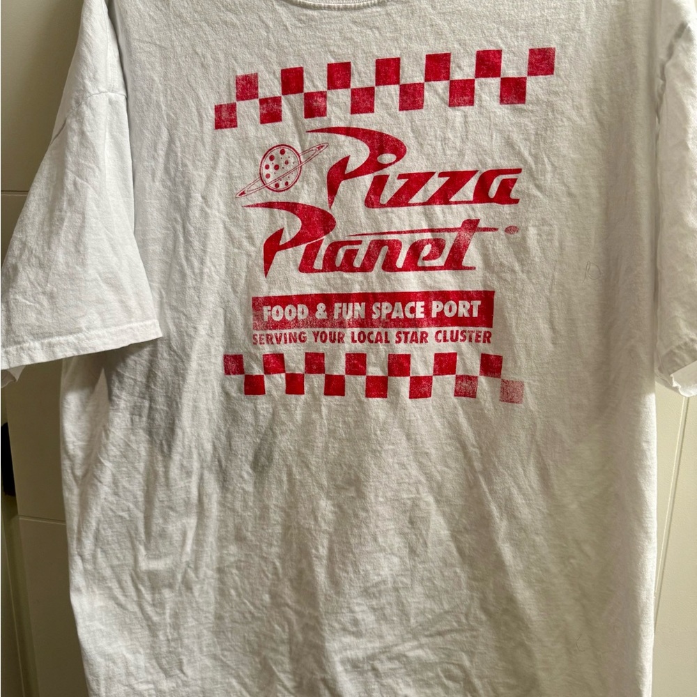 Disney Pizza Planet Red and White Tee